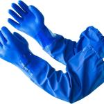 LANON 26" Elbow Length PVC Chemical Resistant Gloves, Heavy-Duty Long Rubber Gloves, Acid, Alkali & Oil Protection, Large