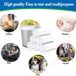 1.6 Gallon 120 pcs (Fit 1.3-1.6 Gal)Small Clear Trash Bags, Strong 1.3 Gallon1.5 Gallon 1.6 gallons Garbage Bags, Bathroom Trash Can Bin Liners, Mini Bags for Office, Waste Basket Liner,Fit 5-6 Liters