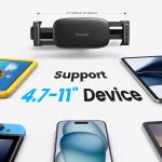 Lamicall Car Herest Tablet Holder - [3 in 1 Extension Arm] justable Tablet Car Mount for Back Seat, Ro Trip Essentials for Kids, for 4.7-11" Device Like iP Pro, Air, Mini, Galaxy, Fire, Black