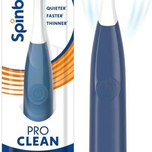 Spinbrush New PRO Clean Battery Powered Electric Toothbrush for ults, Soft Bristles, Blue, 1 Count