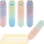Temiary 4Pcs Cute White Correction Tapes, Retractable White Smooth Pull Out Pen for Instant Correction, Easy to Use, Aesthetic Applicator Set for Students School Office Supplies (Cat Paw)
