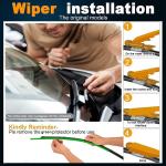 3 Wiper Bles Replacement for Ford Explorer 2011-2018 2019 2020 2021 2022 2023 2024,Original Equipment Replacement Front and Rear Windshield Wiper Ble - Pinch Tab 26"/22"/11" (Set of 3)