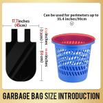 Handle Trash Bags 4 Gallon 100 Counts Small Garbage Bags for Office,Kitchen,Bedroom Waste Bin, Rubbish,Trash Can Liner