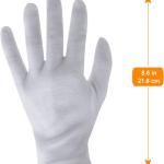 3 Pairs White Cotton Gloves for Dry Hands Eczema SPA Moisturizing - Work Glove Liners for Serving Costume Inspection