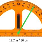 Gpiparty Magnetic Protractor Tool for Classroom Teaching Large Magnetic Angle Measurement Accessory for Blackboard and Dry Erase Boards Math School Supply