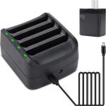 4-Slot Battery Charging Crle Kit for Zebra TC51 TC52 TC56 TC57 TC510 TC52X TC520L Barcode Scanners | Compatible with BT-000314 Battery - Charger Station with apter SAC-TC51-4SCHG-01