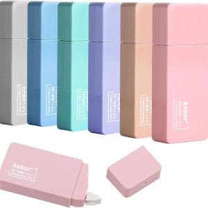 6 Pack Correction Tape Cute White Tape Macaron Color Correction Tape, Easy To Use Applicator for Instant Corrections for Students,Office Workers