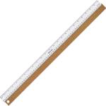 24 Inch Metal Ruler, Stainless Steel Straight Edge Ruler with Cork Backing, Non-Slip Imperial & Metric Measuring Tool for School, Office, Woodworking, Drafting