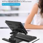 Desk Stand and Bluetooth Keyboard Combo for Samsung Galaxy Z Fold 7/6/5, 4 in 1 Set Include Mouse Pen, justable Foldable Tablet Stand Holder Fits for Z Trifold, 4.7"-13" Smartphones Tablet