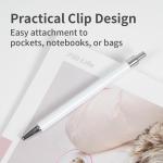 PYD Life 20 Pack Sublimation Pens Blanks White Aluminum Ballpoint Pens with Silver Clip and Come with 25 Pieces Shrink Wrap Films,DIY Personalized Pen for Office School Stationery Supplies