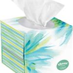 Kleenex Soothing Lotion Tissues with Aloe, Coconut Oil and Vitamin E, 4 cube boxes, 1 Cube Box containe 85 Tissues. Total of 340 Tissues. Assortment Colors.