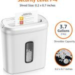 Basics Cross Cut Paper and Credit Card Shredder for Security - 8-Sheet, Heavy Duty, White