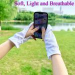 2 Pairs Hand Sun Protection Gloves Screen Drape Sunshe Cover UV Protector Breathable Cooling Fingerless for Women Men Driving Fishing Riding Hiking Canoeing Rowing Outdoor