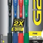 Pilot G2 Premium Gel Roller Pens, Bold Point, Gel Ink Pens, 1 mm, Pack of 4, Assorted Classic - Ideal for School, Journaling & Office Writing