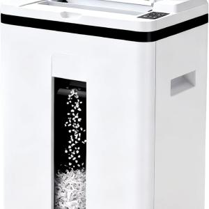 200-Sheet Auto Feed Paper Shredder, 40 Min Non-Stop Heavy Duty Shredders, P-5 Ultra Security Commercial Paper Shredder for Home Office, Micro Cut Shredder with Casters, 5.8 Gal, 