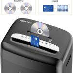 Basics Micro Cut Paper Shredder, CD, and Credit Card Shredder, 8 Sheet (New Model), Black
