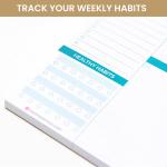 bloom daily planners Horizontal Weekly Tear-Off To Do List Planning P - Undated Notep Organizer & Healthy Habit Tracker - 8.5” x 11” - Floral