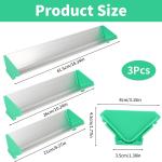 3 Pcs Dual Edge Aluminum Emulsion Scoop Coater for Silk Screen Printing Coating Tool 8'' 10'' 16'', Screen Printing Supplies, 3 Sizes