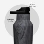 Corkcicle Sport Canteen - Keeps Drinks Cold 25 Hours - Stainless Steel Water Bottle - Triple-Insulated - Spill-Proof - Summer Drinkware Gift - Keeps Drinks Ice Cold - 20 oz - Burnt Wood