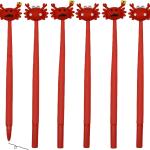 Maydahui 6 PCS Cartoon Crab Rollerball Gel Pens Sea Animal Pen Novelty Pens Cute Expression Black Ink Soft Silicone for School Party Office