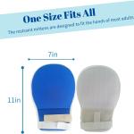 Lmaray Dementia Restraint Gloves 2 Pack, Breathable Anti Scratch Mitts for Elderly Patients, Safety Control Gloves for ults