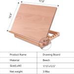 Tabletop Easel A3 Painting Easel with Smooth Surface, justable Angle Art Easel for Artists, Children, Beginners & Student