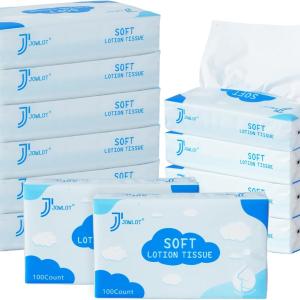 Lotion Facial Tissues - 1200 Sheets 3-Ply Ultra Soft Portable Travel Tissues for Sensitive Skin, Soothing and Gentle Tissues Bulk for Nose