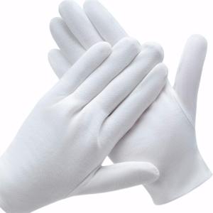 3 Pairs White Cotton Gloves for Dry Hands Eczema SPA Moisturizing - Work Glove Liners for Serving Costume Inspection