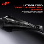 A-Premium Pack of 2 Windshield Wiper Bles with Wear Indicator & Towel - Compatible with Hyundai Accent 2006-2011 & Kia Rio, Rio5 2006-2011 - 22" and 16", Hook Connector, Left and Right