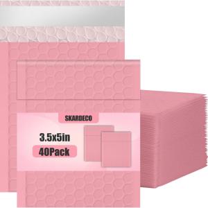 Bubble Mailers 3.5x5 inch 40Pack Pink Bubble Mailers Self-Seal Pded Mailing Envelopes Bubble Opaque Pded Mailer for Small Businesses to Package and Mail Jewelry Cosmetics#0000