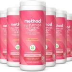 Method All-Purpose Cleaning Wipes, Pink Grapefruit, Multi-Surface, Compostable, 70 Count (Pack of 1)