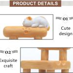 Mini Cat Chair Phone Stand - Cute Wooden Design Holder for Cellphones, Tablets, Home & Office Desk Decor
