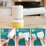 Vimalife Electric Spin Scrubber, Cordless Bathroom Cleaning Brush IPX6 Waterproof with 5 Replaceable Hes, Power Scrubber for Bathtub, Tiles, Car Wash, Kitchen & Multi-Surface Home Cleaning