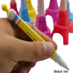 Maydahui 24 PCS Paris Eiffel Tower Ballpoint Pen Cute Cartoon Pens Black Gel Ink Desktop Decoration for Girls Students School
