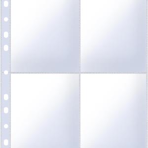 Ultra-Transparent Photo Sleeves Holding 400 Pockets 3.5x5inch Album Refill Pages for 3 Ring Binder, Double-Sided 4 Pocket Pages, Top Loing Sheet Protector Index Card Sleeves 50 Pack
