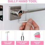 39 Piece All Purpose Basic Household Pink Tool Kit for Women - Small Tool Set with Toolbox Great for Home, Garage, Office and College Dormitory Use
