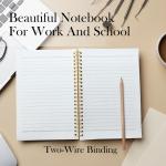 laveliabel Funny Pug Gifts Spiral Notebook, Orange Pug Gifts for Women Dog Mom Journaling Notebooks, Dog Paw Prints College Ruled Spiral Notebook for School Office Supplies, 5.5x8.3inch