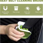 Car Seat Belt Cleaning Brush, U-Shaped Auto Interior Washing Brush with Double-Sided Bristles, Closeable Safety Belt Bristle Scrubber Cutlery Cleaner Brush for Car Home (1 PCS)