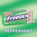FREEDENT Peppermint Chewing Gum, 15 Stick (Pack of 12)
