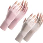 Women Fingerless Gloves Summer UV Protection Gloves Cool Ice Silky Sun Block Driving Unisex