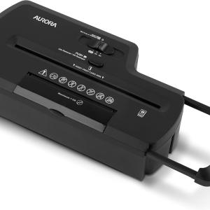 Aurora Professional Strip Cut Paper Shredder/CD/Credit Card Shredder Without Wastebasket, 8-Sheet Strip-Cut No Basket