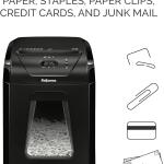 Fellowes Powershred 12 Sheet Cross-Cut Paper Home Office Paper Shredder, 19.50" H x 9.69" W x 13.44" D