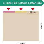 Manilla File Folder,1/3 Cut Tab,Letter Size Folders,Great for Organizing and Easy File Storage,18 Per Box