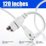 Barrina GM120, Not Suitable for Barrina T5 Grow Lights, Only for Barrina's Products with GM Series Cords, Male and Female Extension Cable, 10FT, Certified, 4 Packs