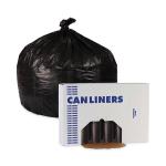Boardwalk Low-Density Waste Can Liners, 16 gal, 1 mil, 24 x 32, Black, 10 Bags/Roll, 15 Rolls/Carton