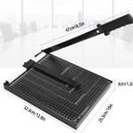 12" Guillotine Paper Cutter - 10 Sheet Capacity for Cardstock, Photos & Crafts | Heavy Duty Steel Base with Safety Guard | Ideal for Office, School or Home Use