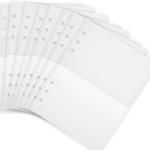 20 Pack Clear A5 6 Ring Binder Inserts Sleeves, 7.8x5.98 in Plastic Clear Binder Sleeves 2 Pocket, Plastic Page Protectors for 6 Ring A5 Inserts Index Cards, Photocards, Postcards, Pictures