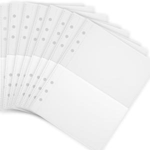 20 Pack Clear A5 6 Ring Binder Inserts Sleeves, 7.8x5.98 in Plastic Clear Binder Sleeves 2 Pocket, Plastic Page Protectors for 6 Ring A5 Inserts Index Cards, Photocards, Postcards, Pictures