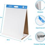2-Pack Tabletop Sticky Easel P and Dry Erase Board 2 in 1, 20 x 23 inches, 20 Sheets/P, Portable Easel Stands for Teachers, Ideal for Training, Presentation, Meetings, Kids Doodling
