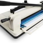FAHKNS 17" Heavy Duty Guillotine Trimmer Paper Cutter,Cortora de Papel 500 Sheets Paper Trimmer with Double Safety Protection Durable HSS Ble for Cutting Paper